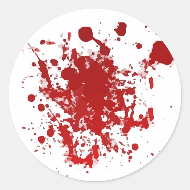 Spritzer-Aufkleber für Halloween Runder Aufkleber (Vorderseite)