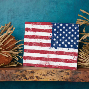 Spritzer bemalt Flagge der USA Fotoplatte