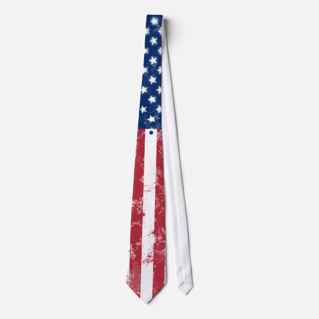 Spritzer bemalt Flagge der USA Krawatte (Vorderseite)