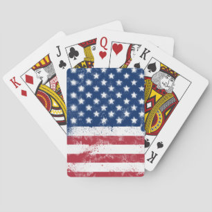 Spritzer bemalt Flagge der USA Spielkarten