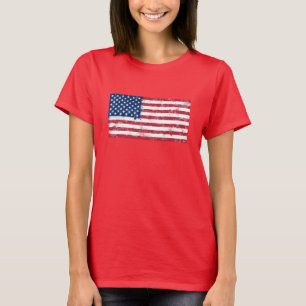 Spritzer bemalt Flagge der USA T-Shirt