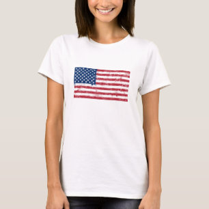 Spritzer bemalt Flagge der USA T-Shirt