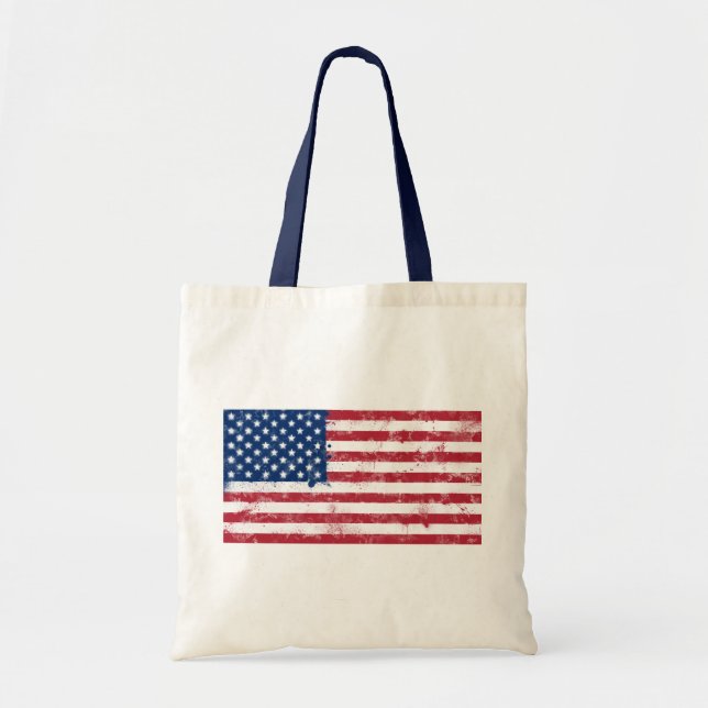 Spritzer bemalt Flagge der USA Tragetasche (Vorne)