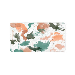Spritzer der Peach-Palette Adressaufkleber