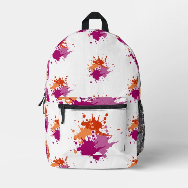 Spritzer des Farbrückspeichers Bedruckter Rucksack (Vorderseite)