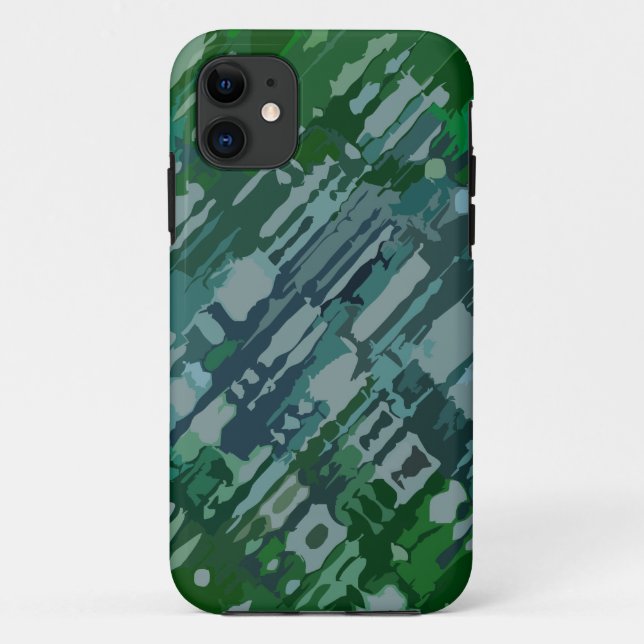 Spritzer Design - grüne blaue Tarnung Case-Mate iPhone Hülle (Rückseite)