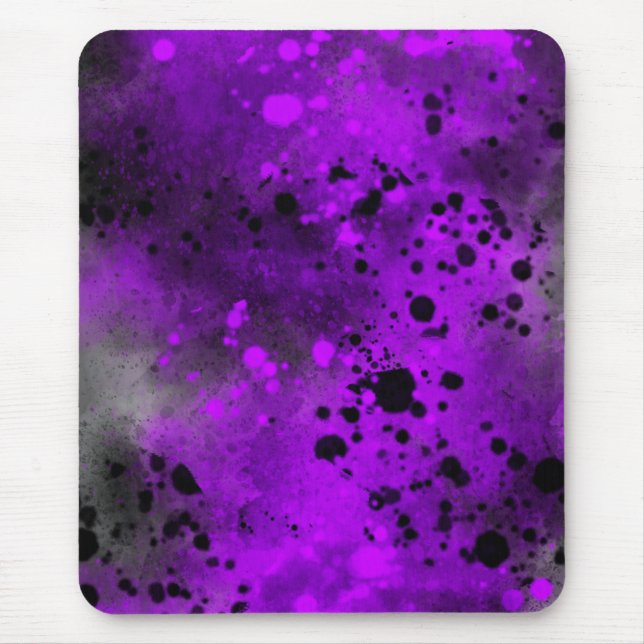 Spritzer-Effekt Lila und schwarz Mousepad (Vorne)