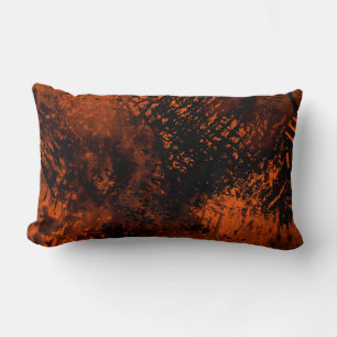 Spritzer-Effekt Orange & Black Lendenkissen