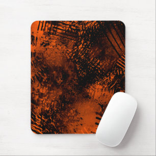 Spritzer-Effekt Orange & Black Mousepad