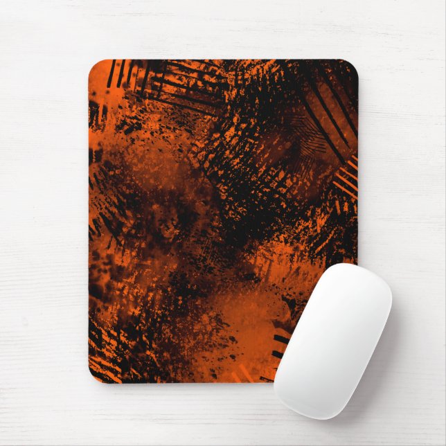 Spritzer-Effekt Orange & Black Mousepad (Mit Mouse)