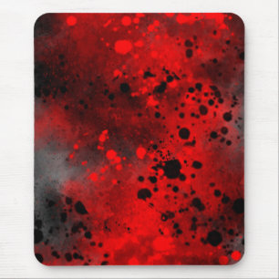 Spritzer-Effekt Rot und Schwarz Mousepad