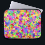 Spritzer-Farben-Regenbogen des hellen Laptopschutzhülle<br><div class="desc">Dieser helle Entwurf hat einen Regenbogen der Farbe gespritzt auf ihm in einer Spritzerfarbenart. Erinnernd von fauvist und Expressionistkunst, ist das Muster in den Schatten von Rotem, von Gelbem, von Lila, von Grünem und Blau erfolgt. Es ist ein abstrakter, wunderlicher Entwurf für einen Künstler oder jedermann, die etwas mutige Farbe...</div>