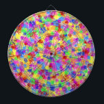 Spritzer-Farben-Regenbogen-heller bunter Dartscheibe<br><div class="desc">Dieser helle Dartboardentwurf hat einen Regenbogen der Farbe gespritzt auf ihm in einer Spritzerfarbenart. Erinnernd von fauvist und Expressionistkunst, ist das Muster in den Schatten von Rotem, von Gelbem, von Lila, von Grünem und Blau erfolgt. Es ist ein abstrakter, wunderlicher Entwurf für einen Künstler oder jedermann, die etwas mutige, vibrierende...</div>