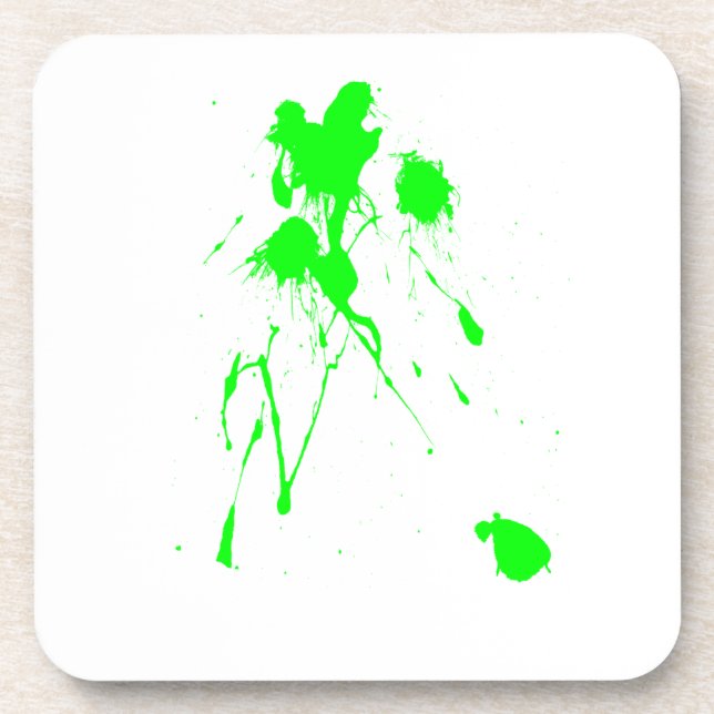 Spritzer für grüne Farbe Untersetzer (Vorderseite)
