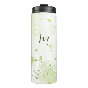 Spritzer grün und körnig thermosbecher