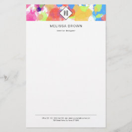 Spritzer in Aquarellfarben Abstrakt Briefpapier