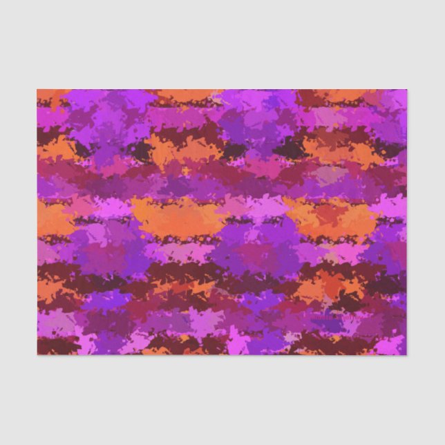 Spritzer Lila und Orange Seidenpapier (Vorderseite)