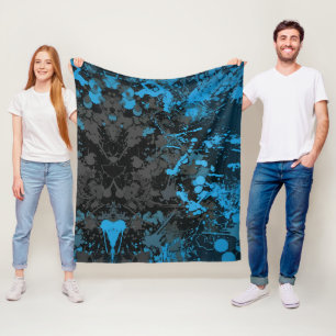 Spritzer, Linien und lebendiges Chaos Fleecedecke
