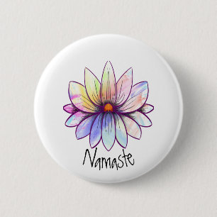 Spritzer Lotus Blume Namaste Schaltfläche Button