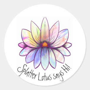 Spritzer Lotus den Aufkleber
