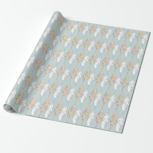 Spritzer-Paint Feathers Geschenkpapier
