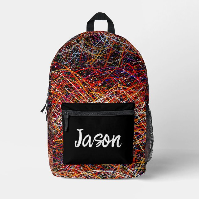 Spritzer Paint Personalisiert Bedruckter Rucksack (Vorderseite)
