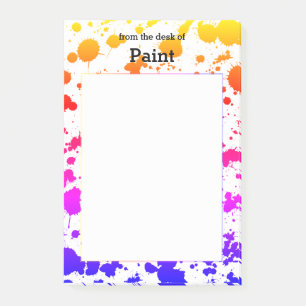 Spritzer Paint Splash farbenfroher, heller Regenbo Post-it Klebezettel