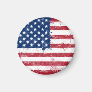Spritzer Painted American Flag Magnet