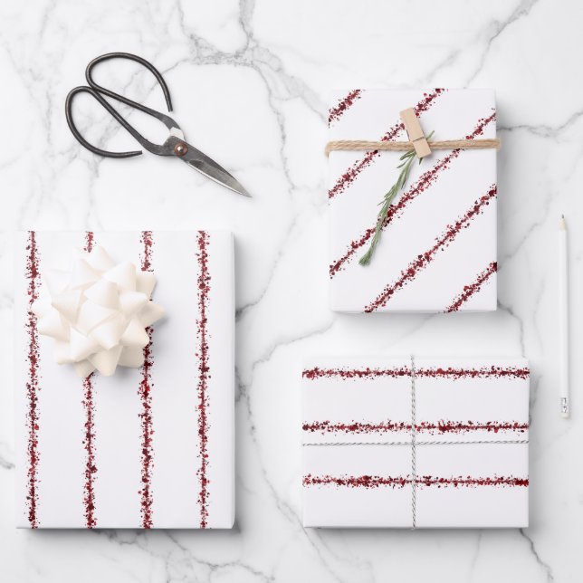 Spritzer pinstripe Geschenkblätter Geschenkpapier Set (Vorderseite)