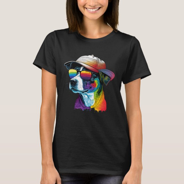 Spritzer Pup Abstrakt Dog Dog Canine 26 T-Shirt (Vorderseite)