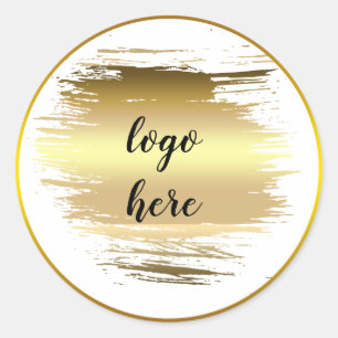 Spritzer-Rings-Glitzer-Logo Runder Aufkleber