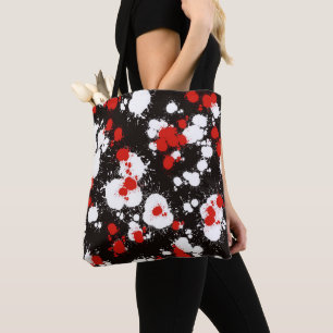 Spritzer Schwarz, Weiß und Rot Tasche