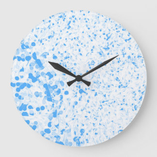 Spritzer Texture - Blau Große Wanduhr