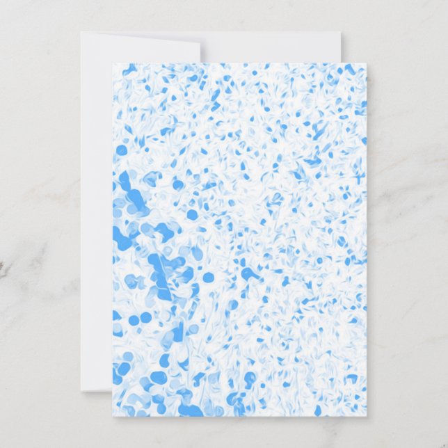 Spritzer Texture - Blau Save The Date (Vorderseite)