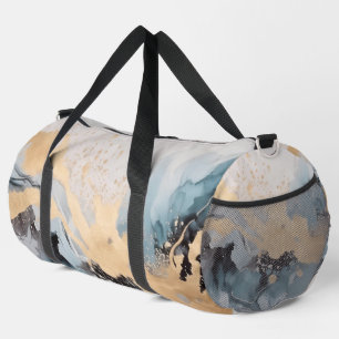 Spritzer von Goldtönen von Grünblau Duffle Bag