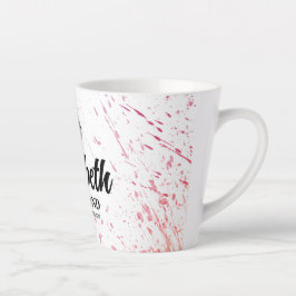 Spritzer Wasserfarbe Latte Tasse