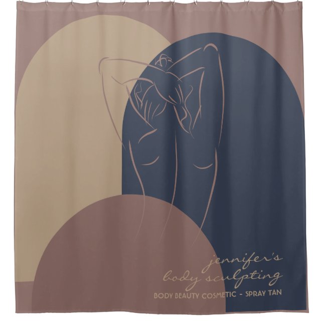 Spritzgerbräunung Duschvorhang (Vorderseite)