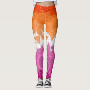 Spritzige Bohemian Groovy Abstrakte Lesbische Prid Leggings