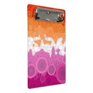 Spritzige Bohemian Groovy Abstrakte Lesbische Prid Mini Klemmbrett