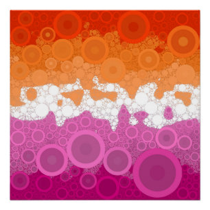 Spritzige Bohemian Groovy Abstrakte Lesbische Prid Poster