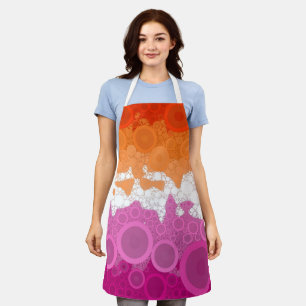 Spritzige Bohemian Groovy Abstrakte Lesbische Prid Schürze