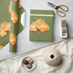 Spritzing it Up! Orangen Dusche Geschenkpapier<br><div class="desc">Generisch. Aquarell-Orangen. Spritzing it up! Orange Brautparty-Geschenkverpackung. Aperol Spritz Brautparty.
"</div>