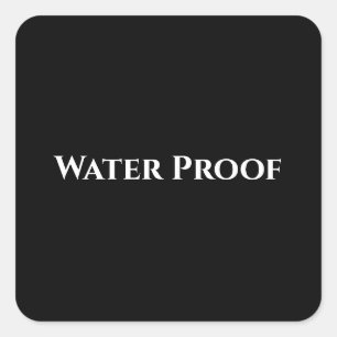 Spritzwasserfreies Paketetikett Wasserfest Schwarz Quadratischer Aufkleber