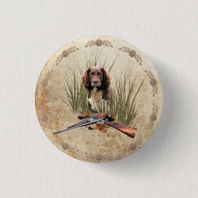 Sprocker Spaniel-Tapisserie-Poster-Triptychon-Acry Button (Vorderseite)