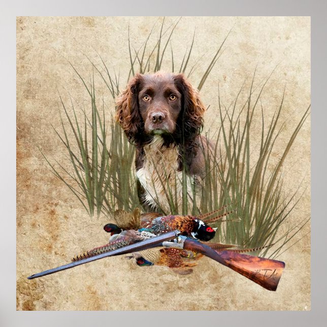 Sprocker Spanisch Tapestry Poster Triptych Acrylic (Vorne)