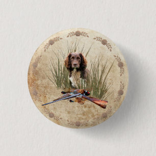 Sprocker Spanisch Tapestry Poster Triptych Acrylic Button
