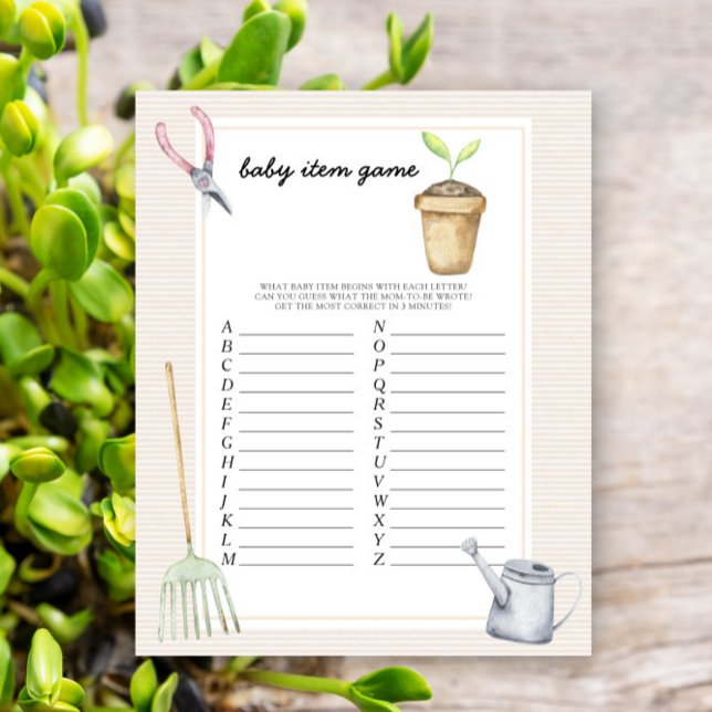Sprout Baby Item Game. Baby Shower Game (Von Creator hochgeladen)