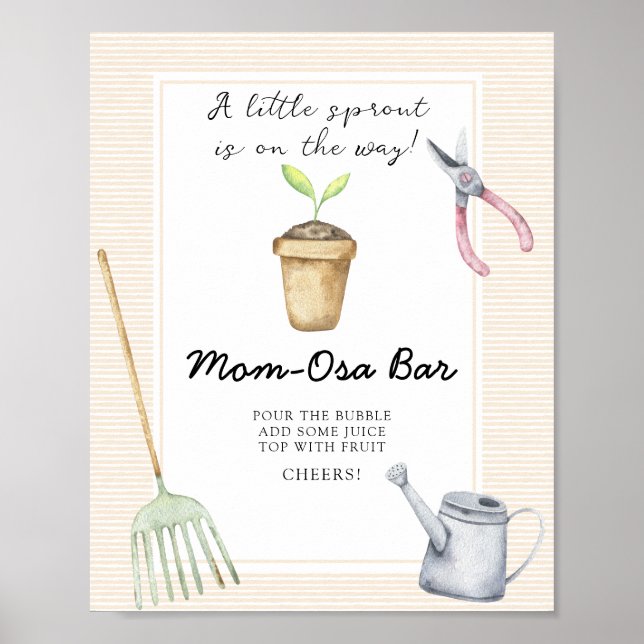 Sprout Babydusche - Momosa Bar Poster (Vorne)