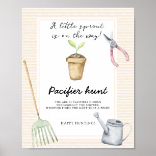 Sprout - Schnuller Jagd Baby Shower Spiel Poster