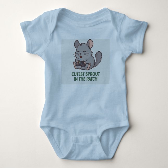 Sprouting Cuddles - Cosy Chinchilla Baby Bodysuit Baby Strampler (Vorderseite)